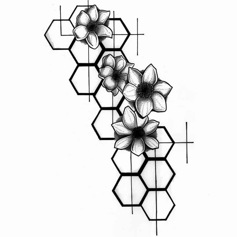 artistic-geometric-tattoo – tattoo design ideas free ai generated – nonintrusive – for-temple – Gallery: geometric-inkby-ai