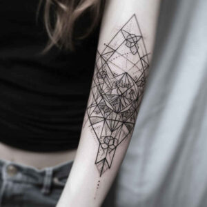 artistic-geometric-tattoo – tattoo design ideas free ai generated – ultra-thin – for-collarbone – Gallery: geometric-inkby-ai