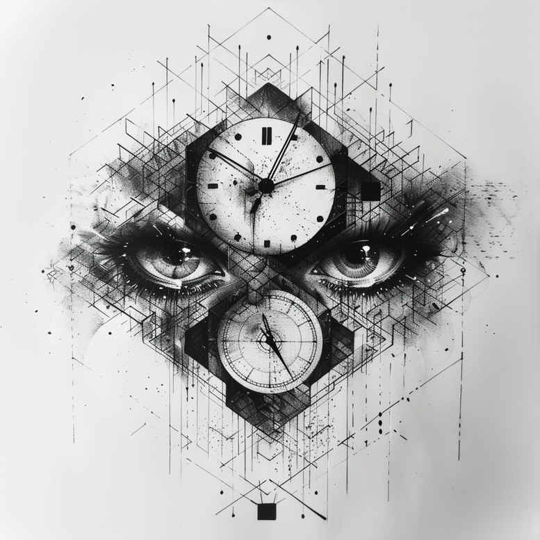 continuous-line-tattoo – tattoo design ideas free ai generated – symbolic – for-nape – Gallery: geometric-inkby-ai