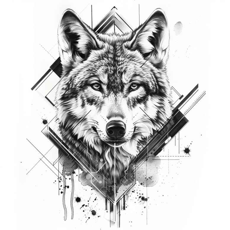 futuristic-geometric-tattoo – tattoo design ideas free ai generated – open-space – for-full-back – Gallery: geometric-inkby-ai