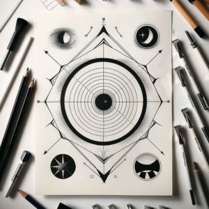 geometric-motif-tattoo – tattoo design ideas free ai generated – mini-ink – for-upper-thigh – Gallery: geometric-inkby-ai