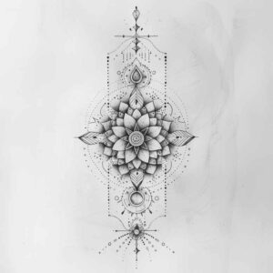 layered-geometric-tattoo – tattoo design ideas free ai generated – symbol-mark – for-abdomen – Gallery: geometric-inkby-ai
