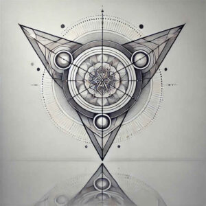 minimalist-geometric-design – tattoo design ideas free ai generated – empty-space – for-side-torso – Gallery: geometric-inkby-ai