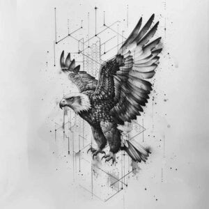 minimalist-polygon-tattoo – tattoo design ideas free ai generated – single-color – for-biceps – Gallery: geometric-inkby-ai