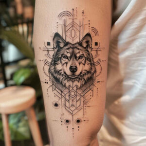 modern-geometric-tattoo – tattoo design ideas free ai generated – basic – for-outer-arm – Gallery: geometric-inkby-ai
