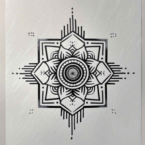 modern-geometric-tattoo – tattoo design ideas free ai generated – unadorned – for-palm – Gallery: geometric-inkby-ai