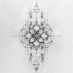 spatial-tattoo – tattoo design ideas free ai generated – short-stroke – for-forearm – Gallery: geometric-inkby-ai