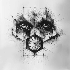 symmetrical-design-tattoo – tattoo design ideas free ai generated – essential – for-thigh – Gallery: geometric-inkby-ai