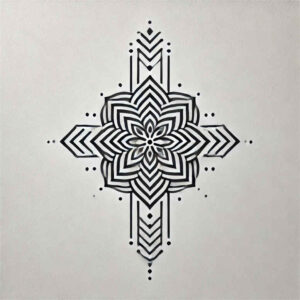 symmetrical-geometric-tattoo – tattoo design ideas free ai generated – crisp-outline – for-fingers – Gallery: geometric-inkby-ai