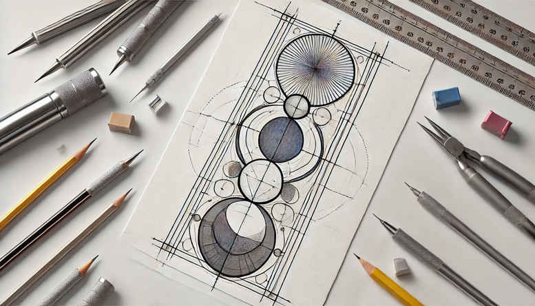 geometric tattoo design ideas rockabilly balance stands for courage