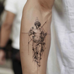 geometric tattoo design ideas clean symmetry circle of unity for shoulder