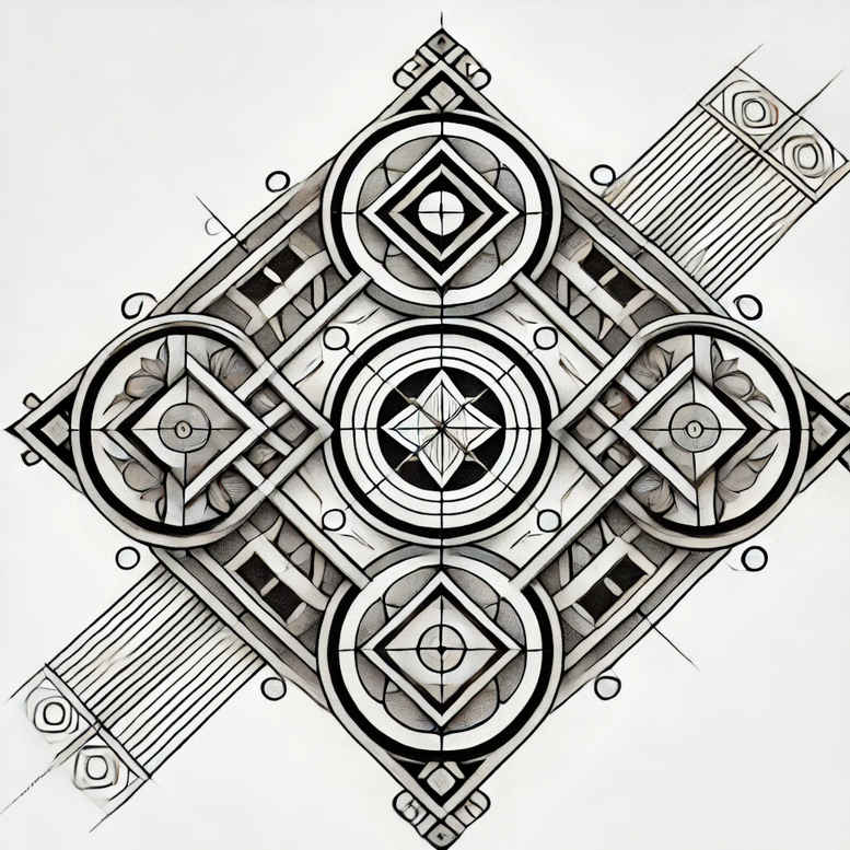 geometric tattoo design ideas spiral continuous pattern symbol of endurance