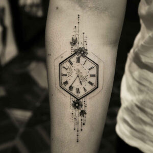 geometric tattoo design ideas nested polygons mandala border for side torso