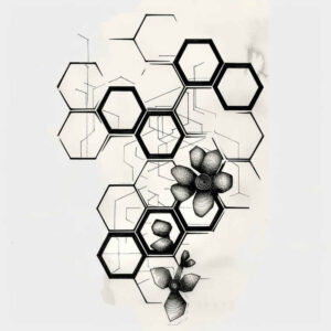 geometric tattoo design ideas symmetric outline meditative art symbol of determination