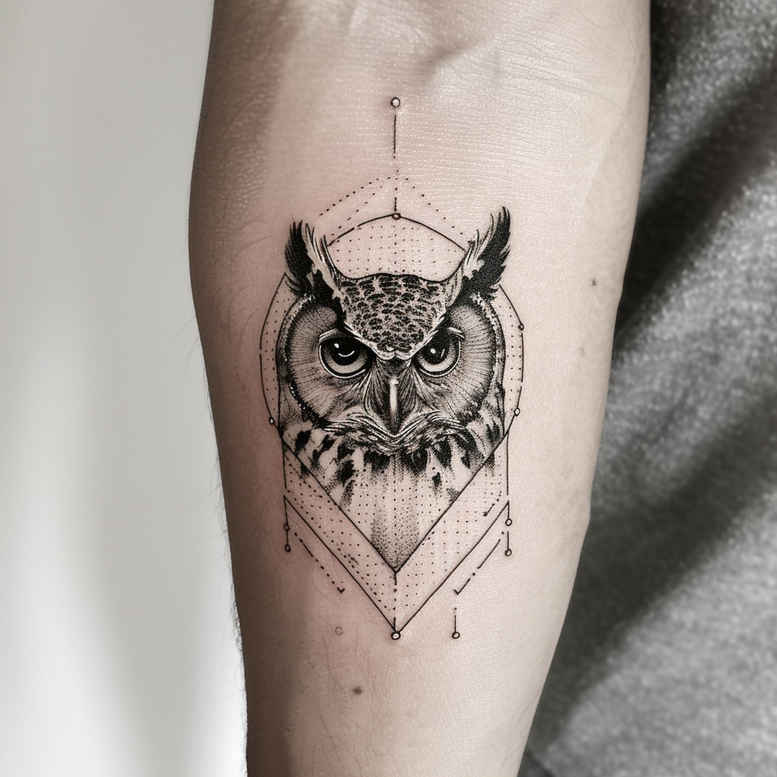 geometric tattoo design ideas layered geometry micro mandala for thigh