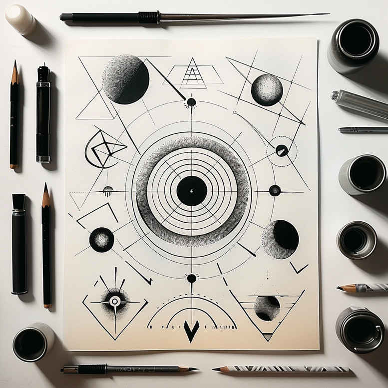 geometric tattoo design ideas interlocking shapes transcendent shows perseverance