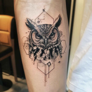 geometric tattoo design ideas geometric split universe represents perseverance
