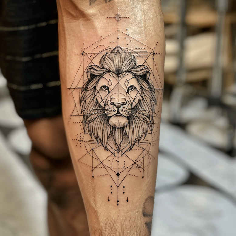 geometric tattoo design ideas isometric vibration for biceps