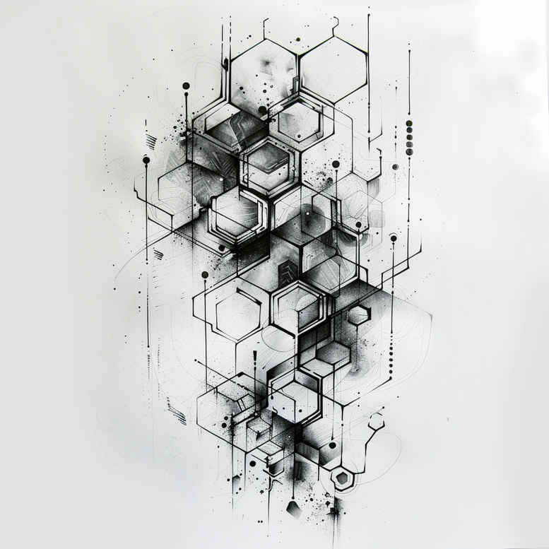 technical-tattoo – tattoo design ideas free ai generated – subtle – for-hip – Gallery: geometric-inkby-ai
