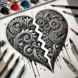 hearts tattoo design ideas naturalistic bleeding for ribs