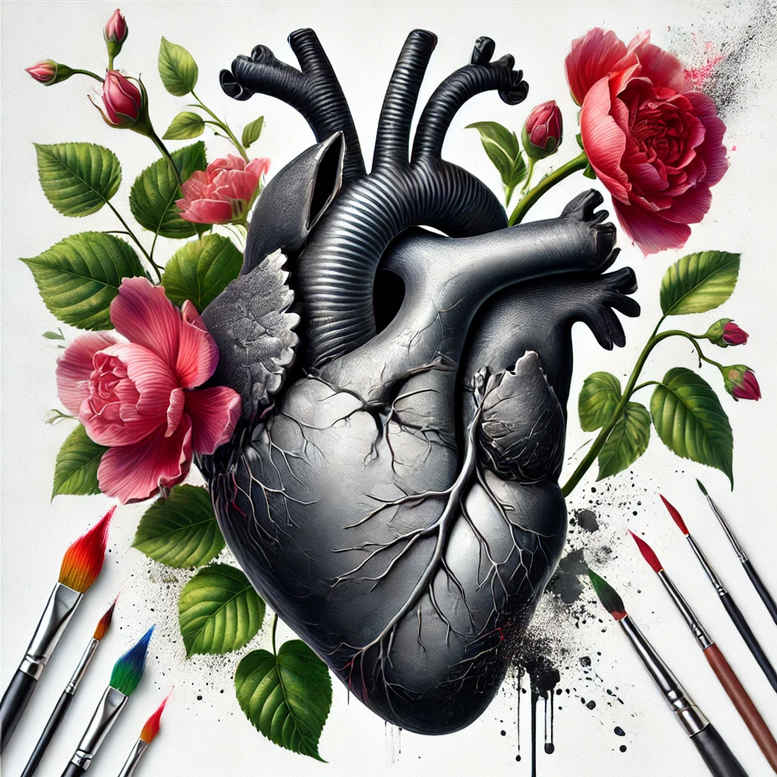 hearts tattoo design ideas matte-finish glowing symbol of courage