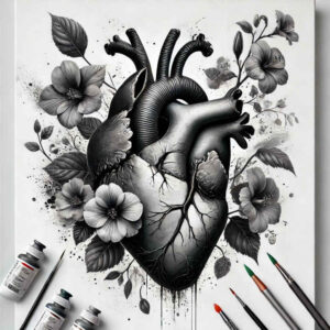 hearts tattoo design ideas illustrative style stylized for scapula
