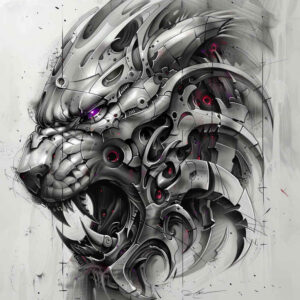 Biomechanika - Free tattoo design ideas ai genereted - inkby.ai