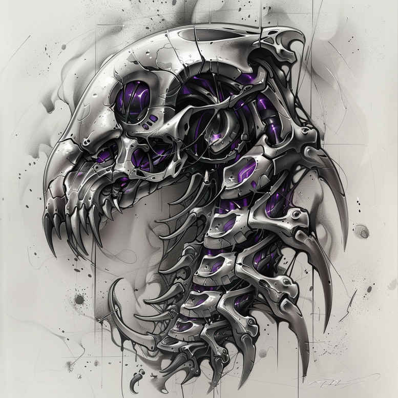 Biomechanika - Free tattoo design ideas ai genereted - inkby.ai