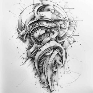 Biomechanika - Free tattoo design ideas ai genereted - inkby.ai