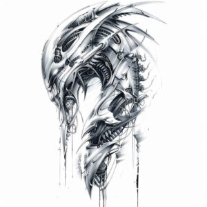 Biomechanika - Free tattoo design ideas ai genereted - inkby.ai