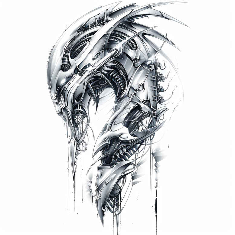 Biomechanika - Free tattoo design ideas ai genereted - inkby.ai