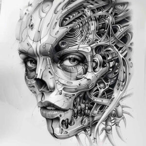 Biomechanika - Free tattoo design ideas ai genereted - inkby.ai