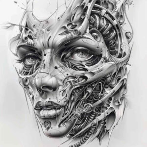 Biomechanika - Free tattoo design ideas ai genereted - inkby.ai