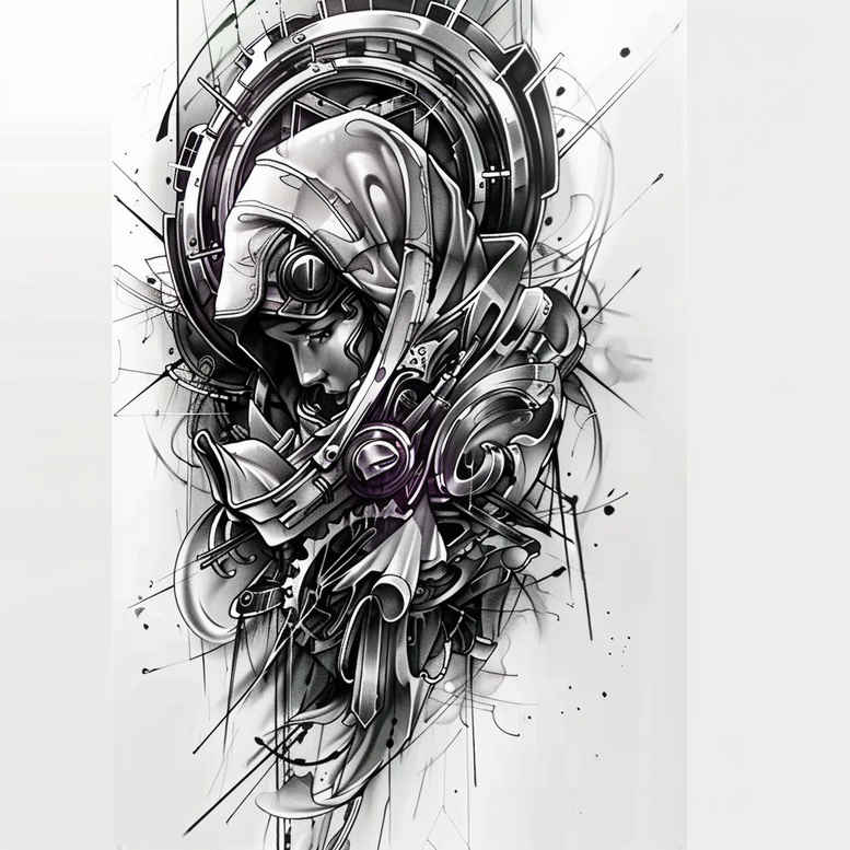 Biomechanika - Free tattoo design ideas ai genereted - inkby.ai