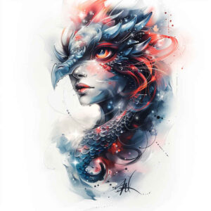 Surrealistyczne postacie - Free tattoo design ideas ai genereted - inkby.ai