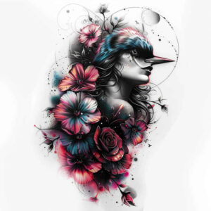 Surrealistyczne postacie - Free tattoo design ideas ai genereted - inkby.ai