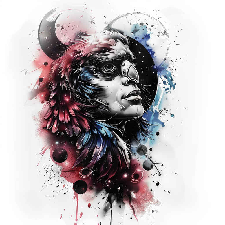 Surrealistyczne postacie - Free tattoo design ideas ai genereted - inkby.ai