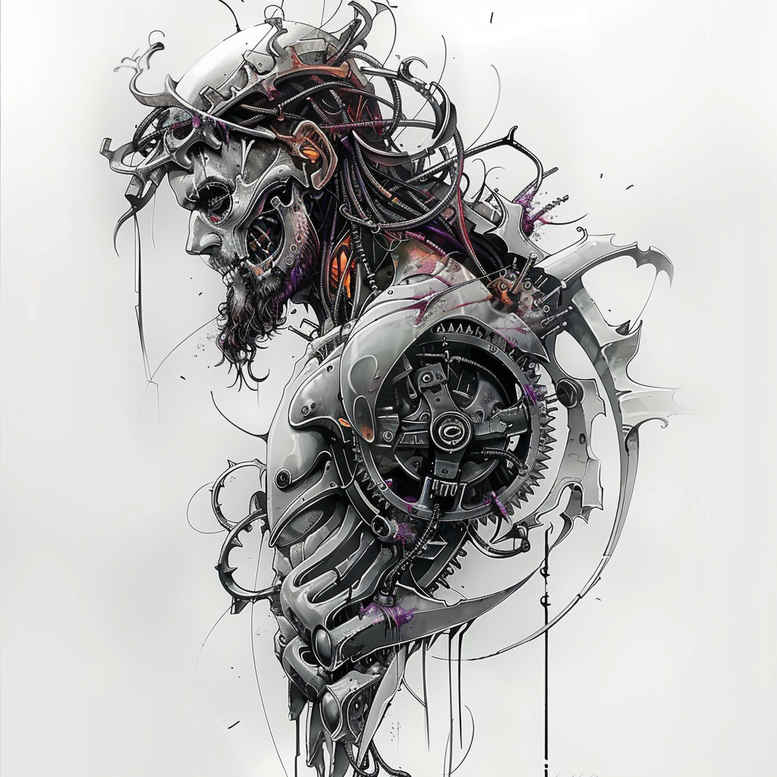 Biomechanika - Free tattoo design ideas ai genereted - inkby.ai