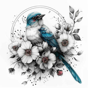 Delikatne kwiaty - Free tattoo design ideas ai genereted - inkby.ai
