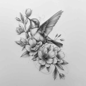 Delikatne kwiaty - Free tattoo design ideas ai genereted - inkby.ai