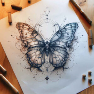 Motyle ćmy ważki - Free tattoo design ideas ai genereted - inkby.ai