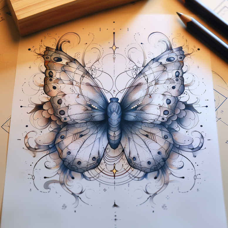Motyle ćmy ważki - Free tattoo design ideas ai genereted - inkby.ai