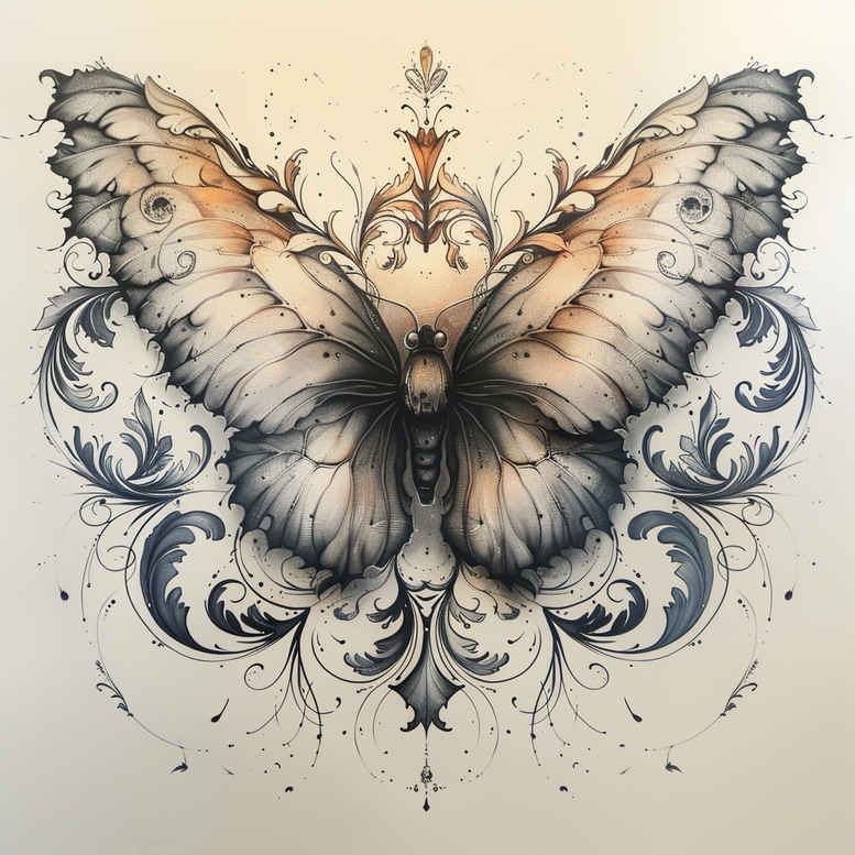 Motyle ćmy ważki - Free tattoo design ideas ai genereted - inkby.ai