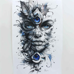 Surrealistyczne postacie - Free tattoo design ideas ai genereted - inkby.ai