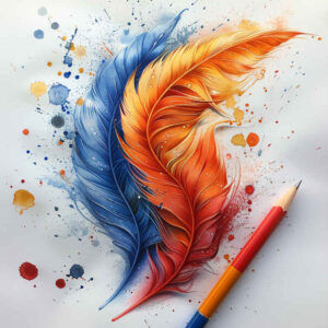 Piórka - Free tattoo design ideas ai genereted - inkby.ai