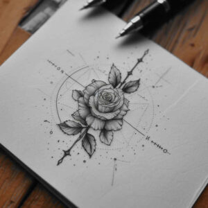Delikatne kwiaty - Free tattoo design ideas ai genereted - inkby.ai