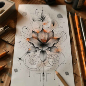Delikatne kwiaty - Free tattoo design ideas ai genereted - inkby.ai