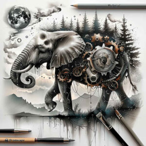 Surrealistyczne postacie - Free tattoo design ideas ai genereted - inkby.ai