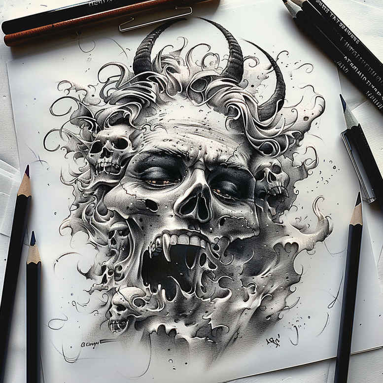 Inne mroczne - Free tattoo design ideas ai genereted - inkby.ai