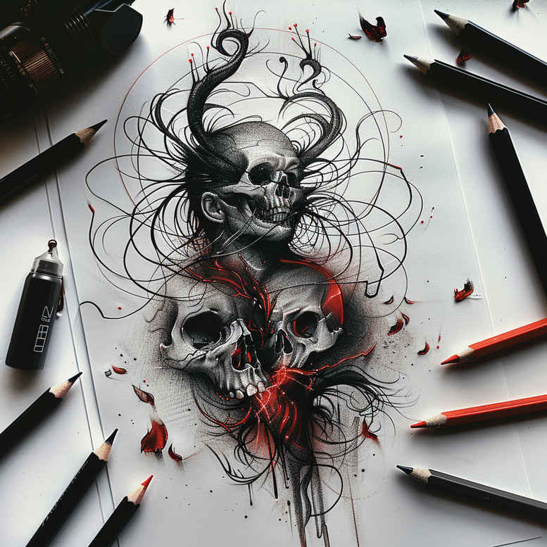 Inne mroczne - Free tattoo design ideas ai genereted - inkby.ai